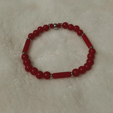 Piros korall karkötő 15 cm