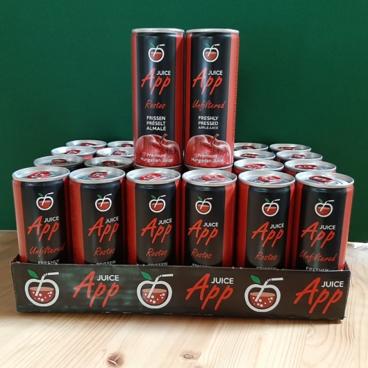 24 db Frissen préselt rostos 100% alma 250ml - Premium Hungarian Juice