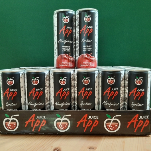 24 db Almafröccs – frissen préselt almalé szódavízzel 250ml – Premium Hungarian Juice