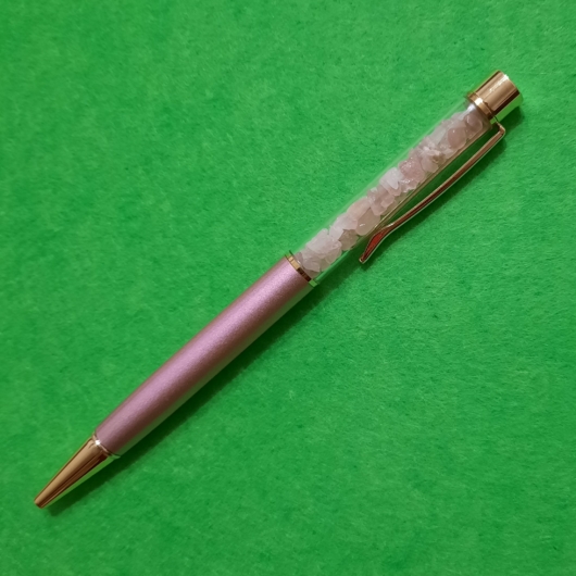 Rózsakvarc ásványos toll 