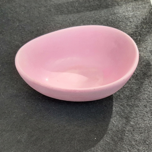 Tojás alakú dekoratív tálka, rózsaszín