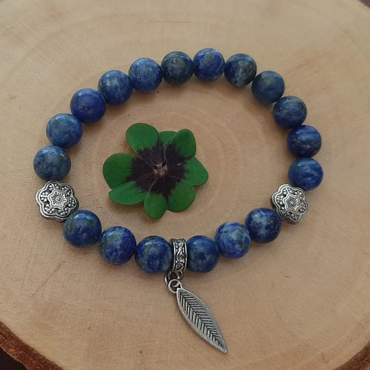 "Igaz Barátság" lapis lazuli ásványkarkötő 14 cm