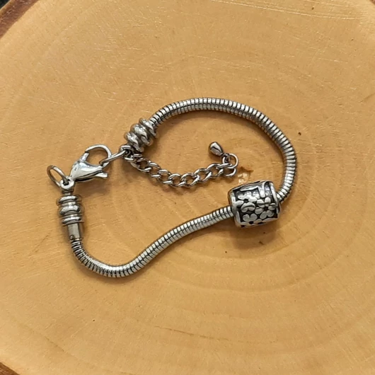 "Virágoskert" Pandora stílusú karkötő 13-17 cm csuklóra