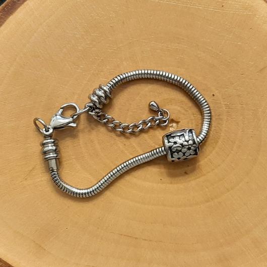 "Virágoskert" Pandora stílusú karkötő 13-17 cm csuklóra
