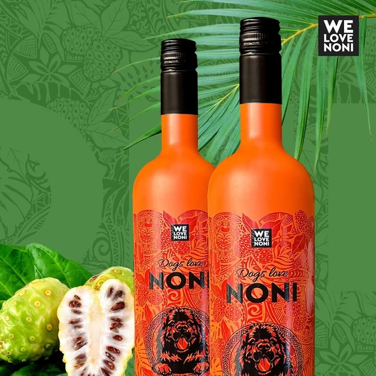 Dogs Love Noni vegyes gyümölcslé glükozaminnal (rákpáncélból) és kondroitin-szulfáttal (cápaporcból) kutyáknak (is) 750 ml - 2 üveg