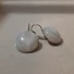 Kép 4/4 - Fehér-achát ásványfüli 20 mm kabochonnal