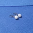 Kép 4/5 - Holdkő 12 mm füli nemesacél legyezős franciakapocs alappal, 3 cm