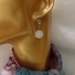 Kép 3/5 - Holdkő 12 mm füli nemesacél legyezős franciakapocs alappal, 3 cm