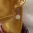 Kép 1/5 - Holdkő 12 mm füli nemesacél legyezős franciakapocs alappal, 3 cm