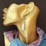 Kép 1/3 - Shell Pearl kagylófüli csepp alakú, 6 cm