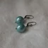 Kép 2/2 - Shell Pearl világoskék kagylófüli, 16 mm-s gyöngyből 3,5 cm