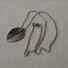 Kép 2/2 - "Levéllánc" rövid nemesacél lánc levél medállal 45 cm