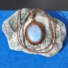 Kép 1/3 - Nyaklánc fa medálalapon opalit kabochon medállal 44 cm