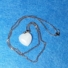 Kép 2/3 - "Szeretetlánc" hegyikristály szív-medállal, 50 cm nemesacél láncon