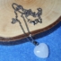 Kép 3/3 - "Szeretetlánc" hegyikristály szív-medállal, 50 cm nemesacél láncon