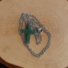 Kép 1/2 - Zöld aventurin kereszt ásványmedál nemesacél nyaklánc 50 cm