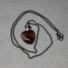 Kép 2/2 - "Szeretetlánc” karneol-achát szív-medállal, 50 cm nemesacél nyakláncon ("szín2")