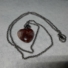 Kép 1/2 - "Szeretetlánc” karneol-achát szív-medállal, 50 cm nemesacél nyakláncon ("szín2")