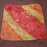 Kép 2/3 - Selyemkendő 45*45 cm, piros-sárga-narancs színvilág, nagyon puha, kellemes tapintású